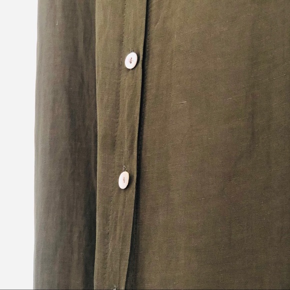 Pour Moi Italian Linen Blend  Green Oversized Dress - Women’s M - Picture 3 of 6
